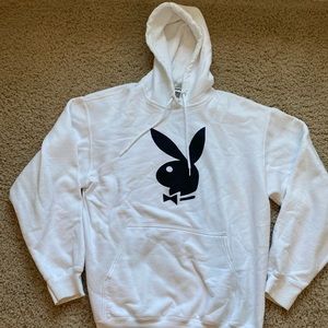 White PlayBoy Hoodie